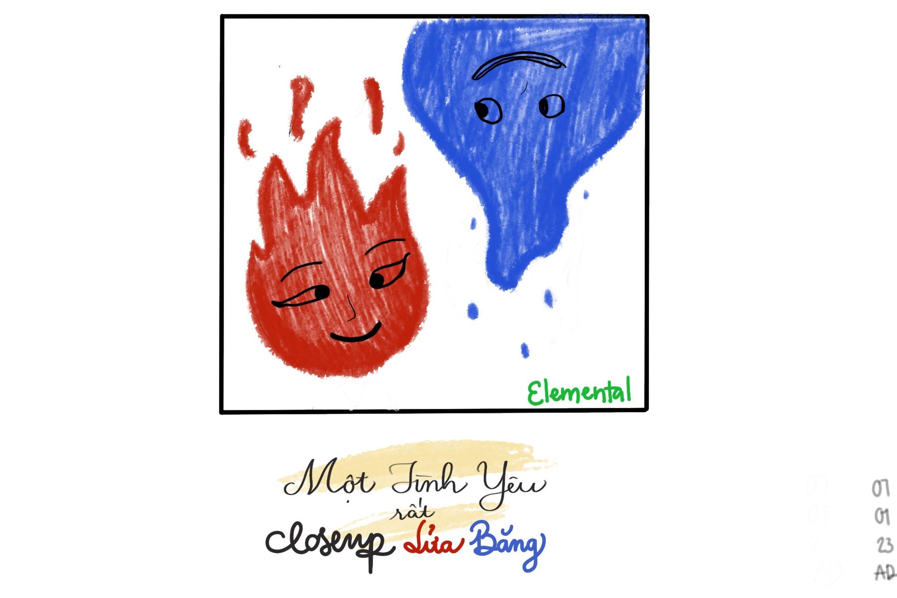 Elemental - Một Tình Yêu rất Closeup Lửa Băng